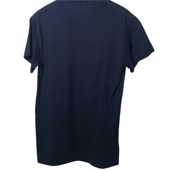 West Virginia University Mountaineers Beat Texas Unisex S T Shirt Blue Gold EUC - Picture 3 of 5